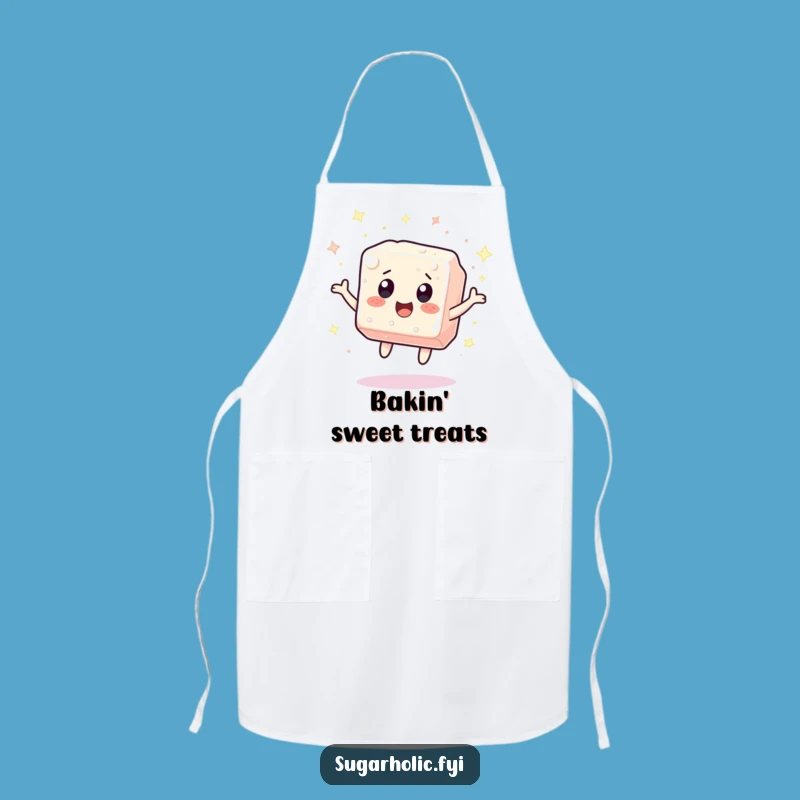 Funny Bouncing Sugar Cube Sparkle Apron - Cook with Sweet Fun