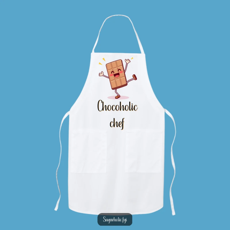 Funny Chocolate Bar Cartwheel Apron: Energetic Kitchen Style for a Thrilled Cook
