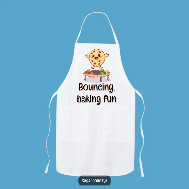 Funny Cookie Trampoline Apron: Cook with Bouncy Character Energy, Great Funny Gift