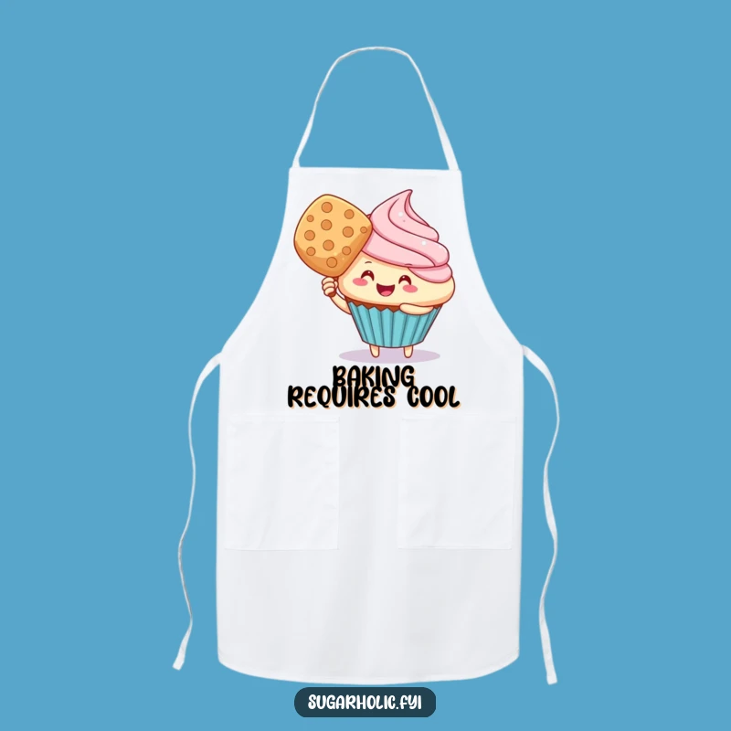 Funny Cupcake Fanning Wafer Apron - Hilarious Kitchen Accessory for Bakers