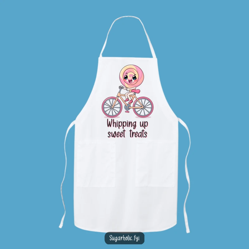 Funny Lollipop Rock Candy Bicycle Apron: Cook with Sweet Joy!