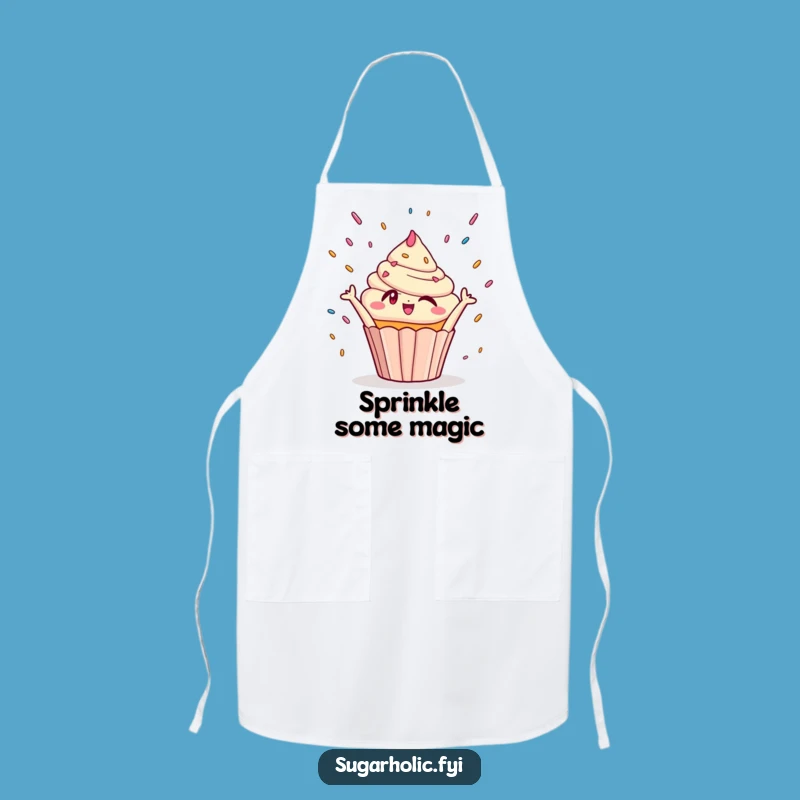 Funny Winking Cupcake Apron: Kitchen Sprinkles, Perfect Funny Gift!
