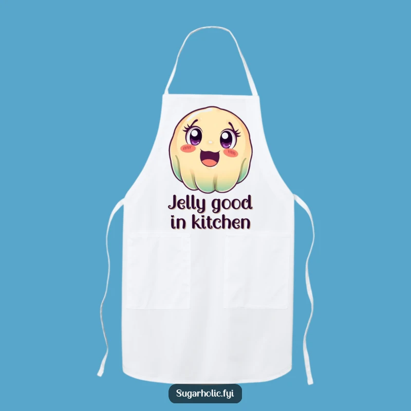 Funny Wobbly Jelly Apron - Cute Cartoon Kitchen Wear for Joyful Cooking