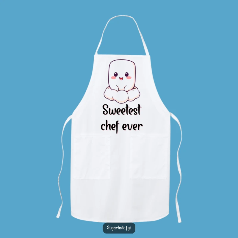 Funny Cheerful Marshmallow Apron: Cloud Floating Fun, Hilarious Kitchen Gift