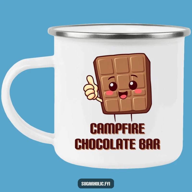 Funny Chocolate Bar Camping Mug: Thumbs Up Outdoors, Hilarious Gift