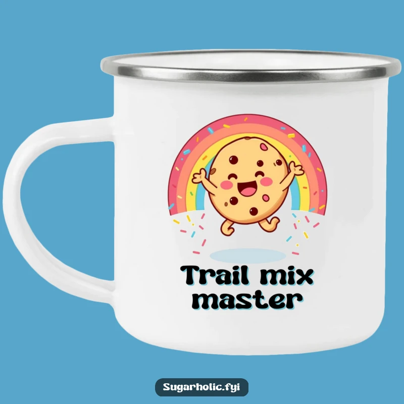 Funny Cookie Rainbow Sprinkles Camping Mug - Durable & Hilarious Outdoor Cheer