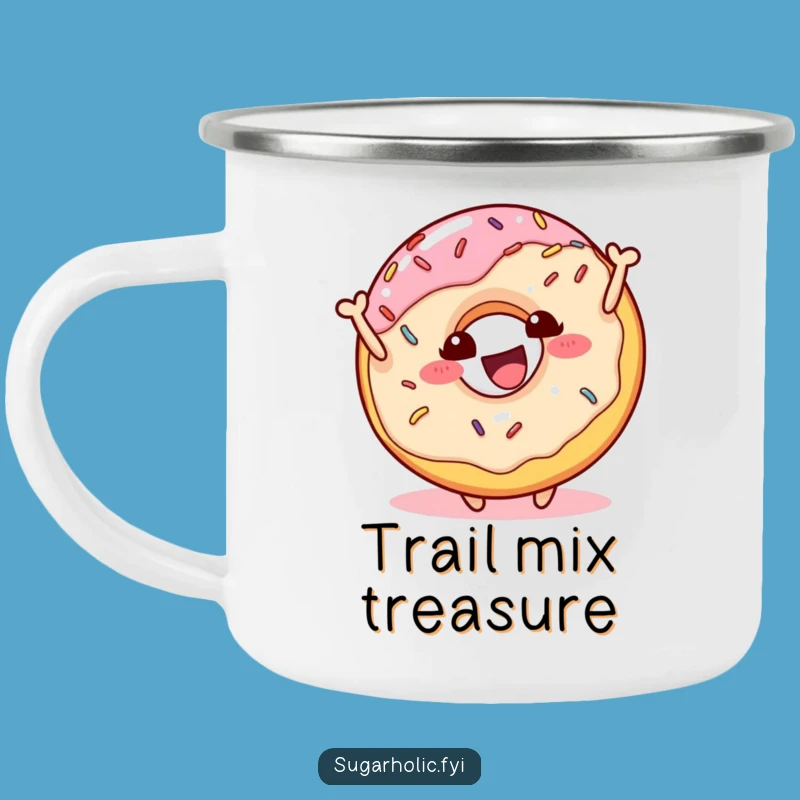 Funny Donut Bounce Camping Mug: Durable Sprinkles Character Cup, Great Funny Gift