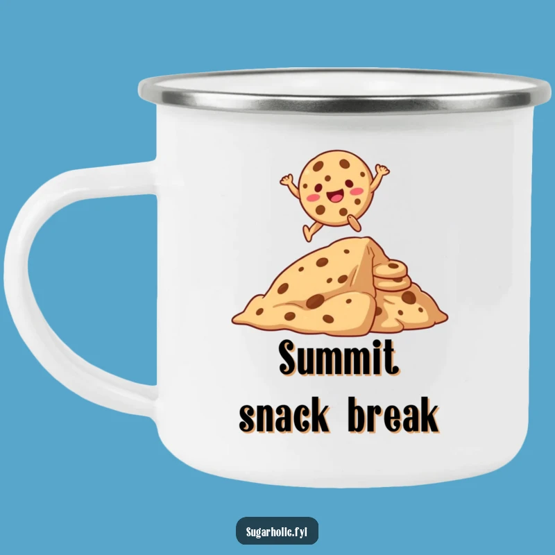 Funny Giggling Cookie Camping Mug - Adventure Cartoon Cookie Cup Gift