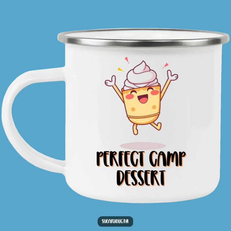 Funny Pie Camping Mug - Durable Celebration Enamel Cup, Hilarious Outdoor Gift