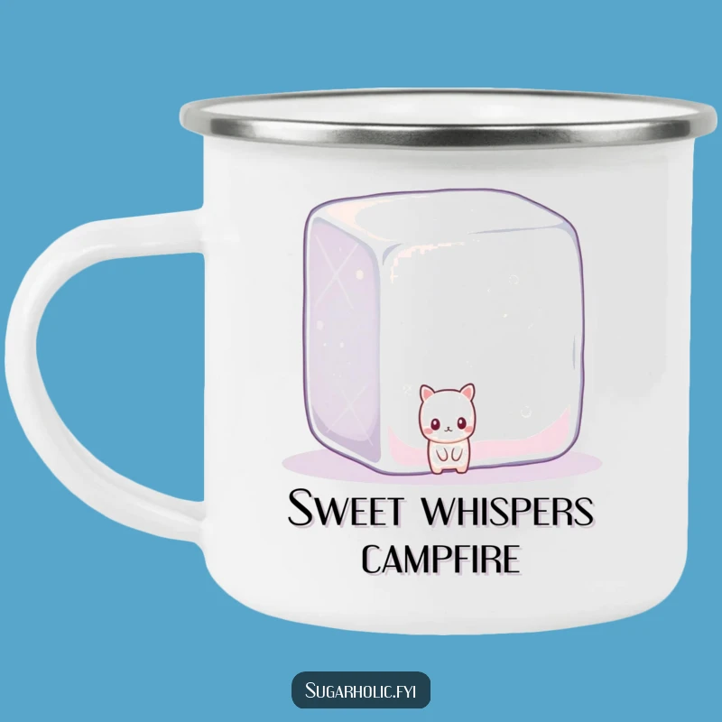 Funny Shy Candy Sugar Cube Camping Mug: Sweet & Secret Sips