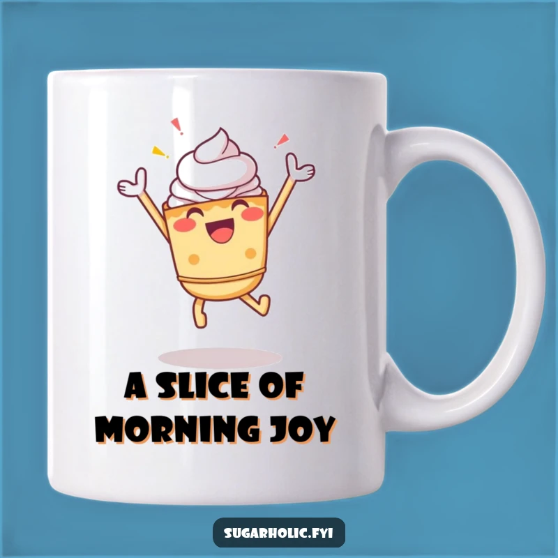 Funny Pie Jump Mug - Cheerful Celebration Design, Perfect Funny Gift for Joyful Moments