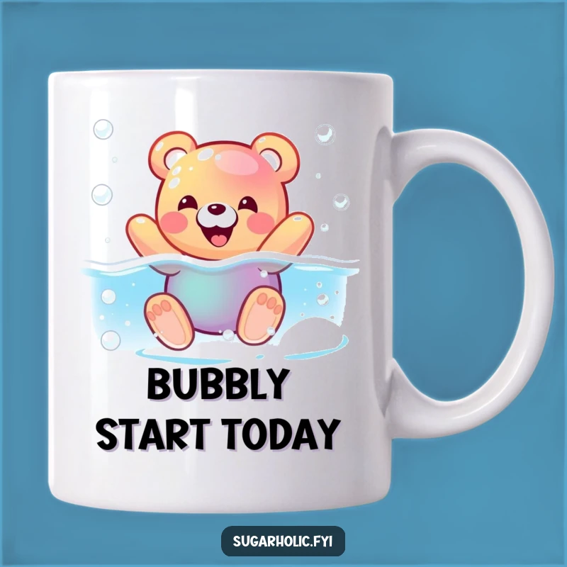 Funny Gummy Bear Pool Mug: Hilarious Soda Swim Design for Sweet Gift Lovers