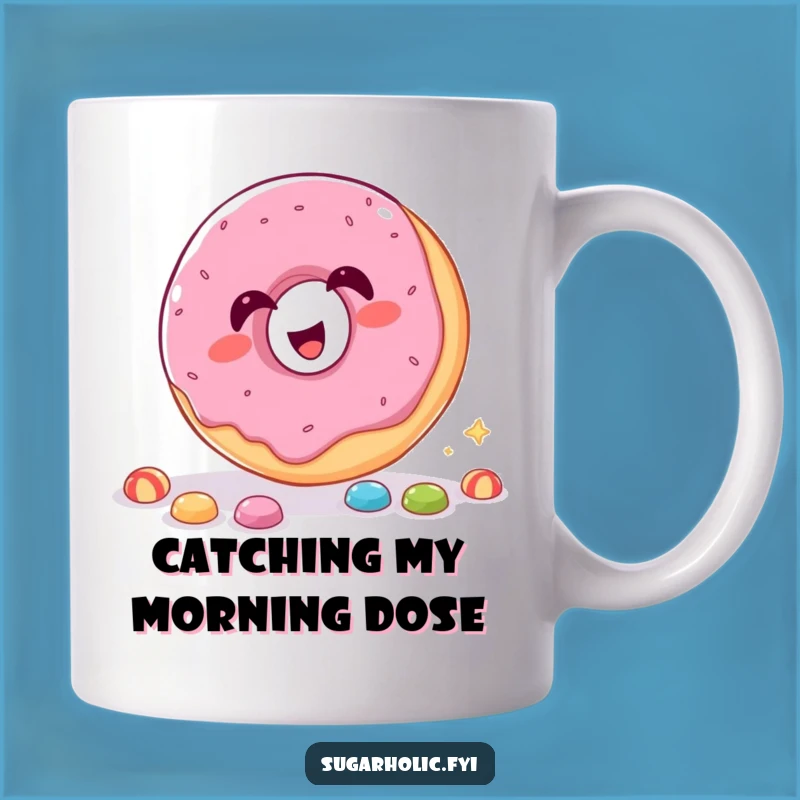 Funny Donut Candy Catch Mug - Giggling Treat Catcher, Perfect Funny Gift for Sweet Lovers