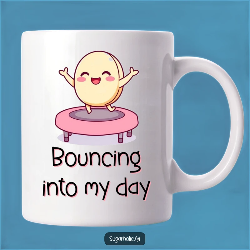 Funny Macaron Jelly Bean Trampoline Mug - Hilarious Gift for Playful Souls