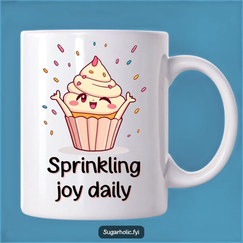 Funny Winking Cupcake Mug: Sprinkle Joy, Perfect Funny Gift!