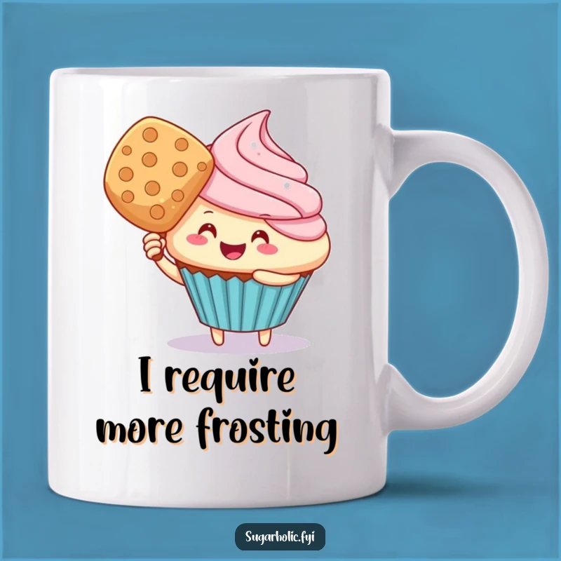 Funny Happy Cupcake Fanning Wafer Mug - Hilarious Sweet Treat Gift