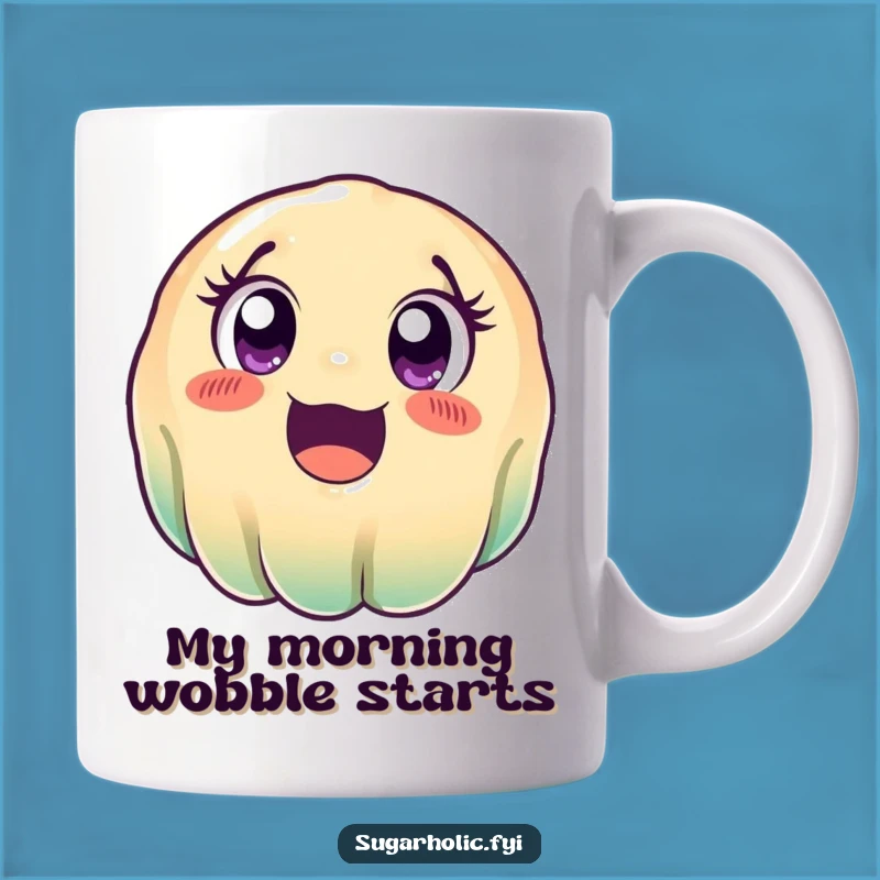 Funny Wobbly Jelly Mug - A Cute Cartoon Foodie Gift for Jelly Lovers