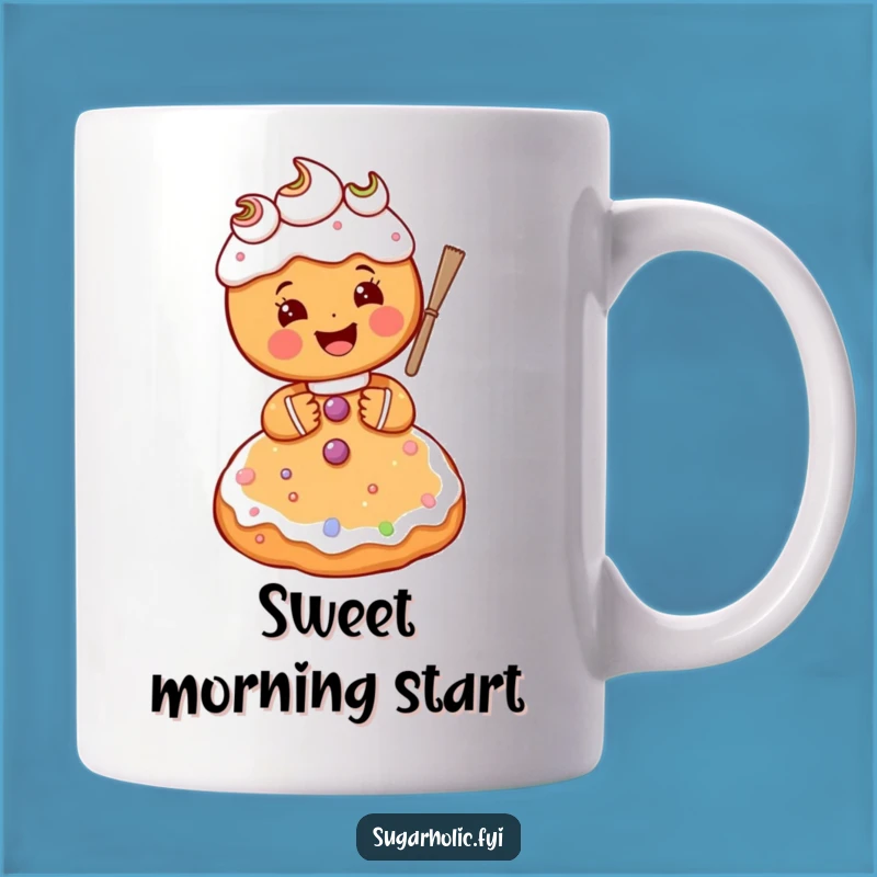 Funny Gingerbread Cookie Mug - Gleeful Baker Gift for Him/Her