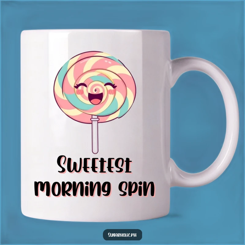 Funny Lollipop Spin Mug: A Sweet and Joyful Gift for Candy Art Fans