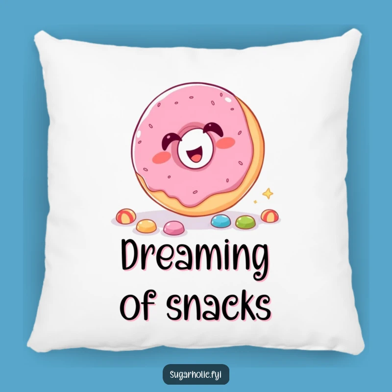 Cozy Funny Donut Candy Catch Pillow - Giggling Treat Comfort, Perfect Funny Gift Accent