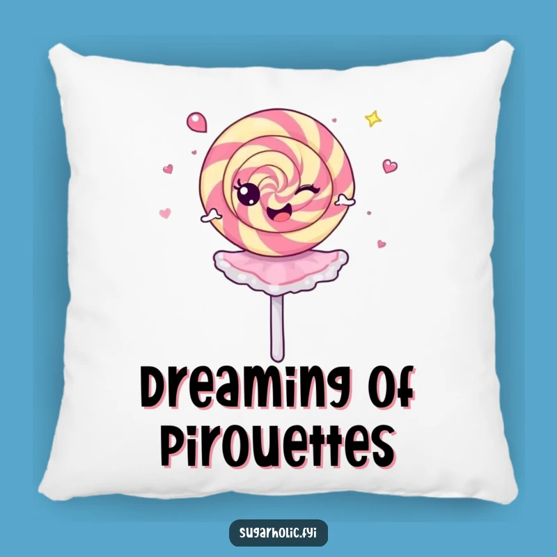 Cozy Funny Lollipop Ballerina Pillow - Sweet Spinning Comfort, Perfect Funny Gift Accent
