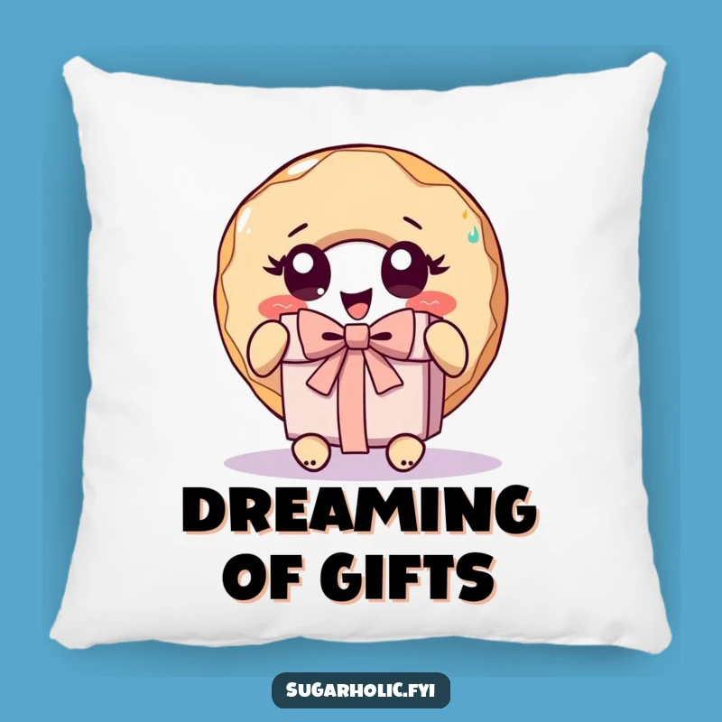 Funny Donut Unwrap Present Pillow - Cozy Comfort & Comical Surprise