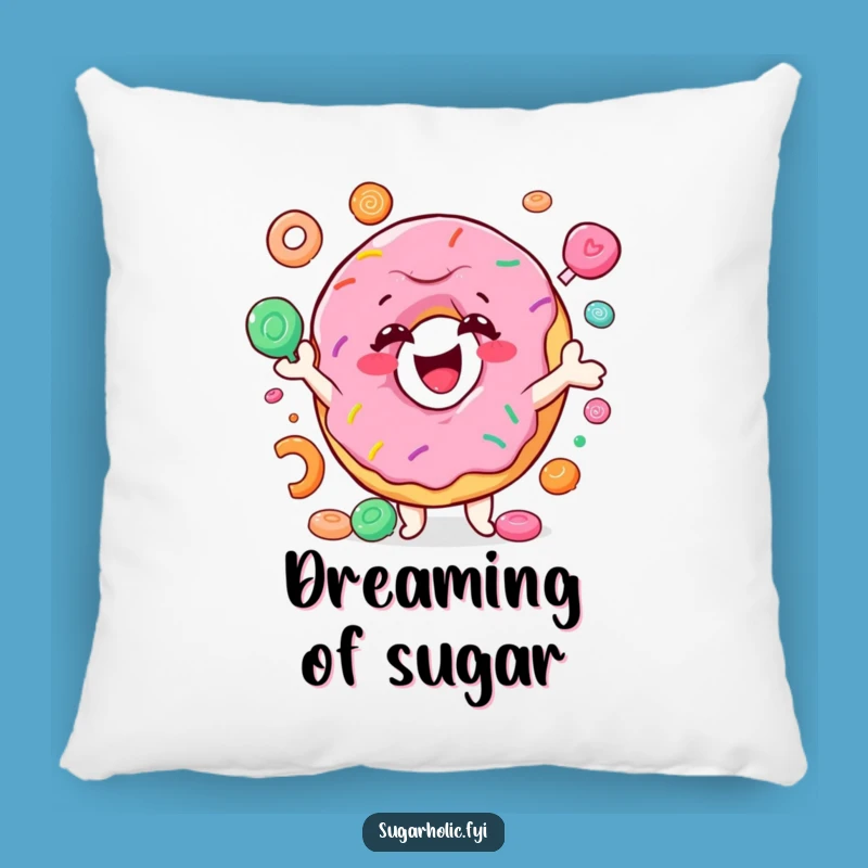 Funny Donut Juggling Candy Pillow - Comfy & Hilarious Accent for Sweet Homes