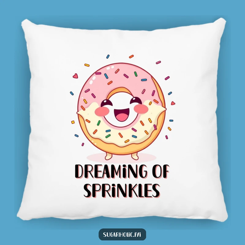 Funny Donut Sprinkle Juggler Pillow - Soft Laughing Treat Pillow