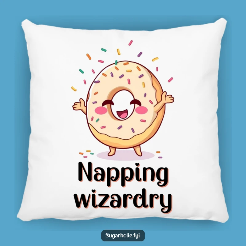Funny Donut Sprinkle Juggling Pillow - Cozy Witty Cushion, Hilarious Home Decor