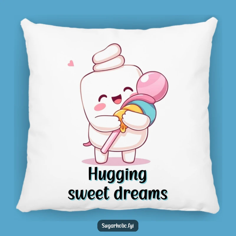 Funny Marshmallow Lollipop Hug Pillow: Soft Comfort with Sweet Joyful Design