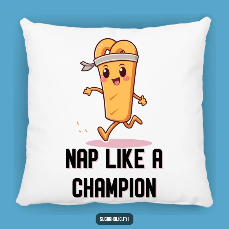 Funny Pretzel Race Pillow - Cozy Runner Cushion, Gift