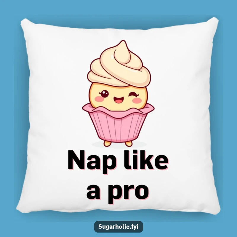 Funny Cupcake Wrapper Pillow: Soft Frosting Character Cushion, Adorable Funny Gift