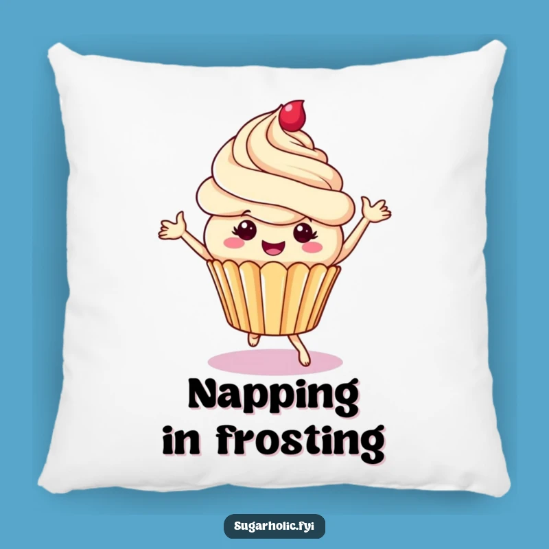 Funny Cupcake Frosting Swirls Pillow - Comfy & Hilarious Sweet Accent