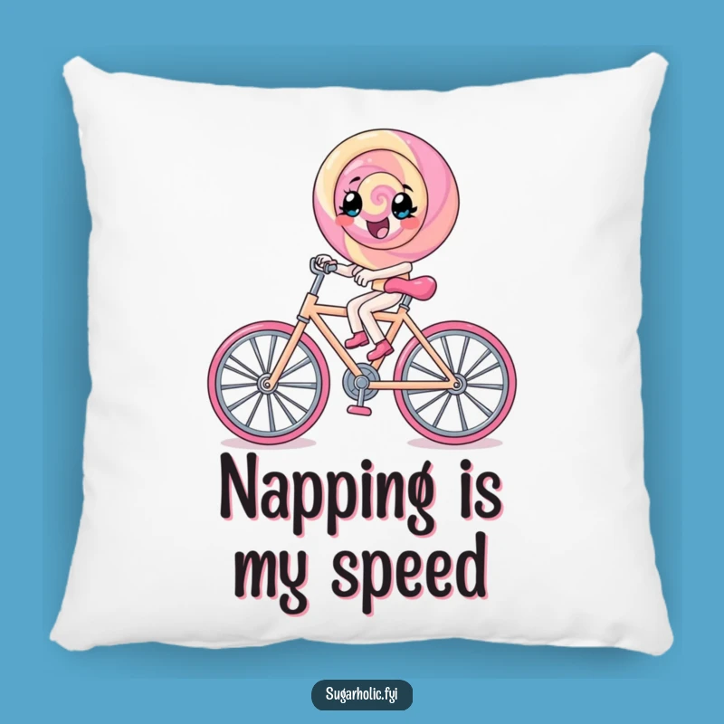 Funny Lollipop Rock Candy Bicycle Pillow: Sweet Dreams on Wheels!
