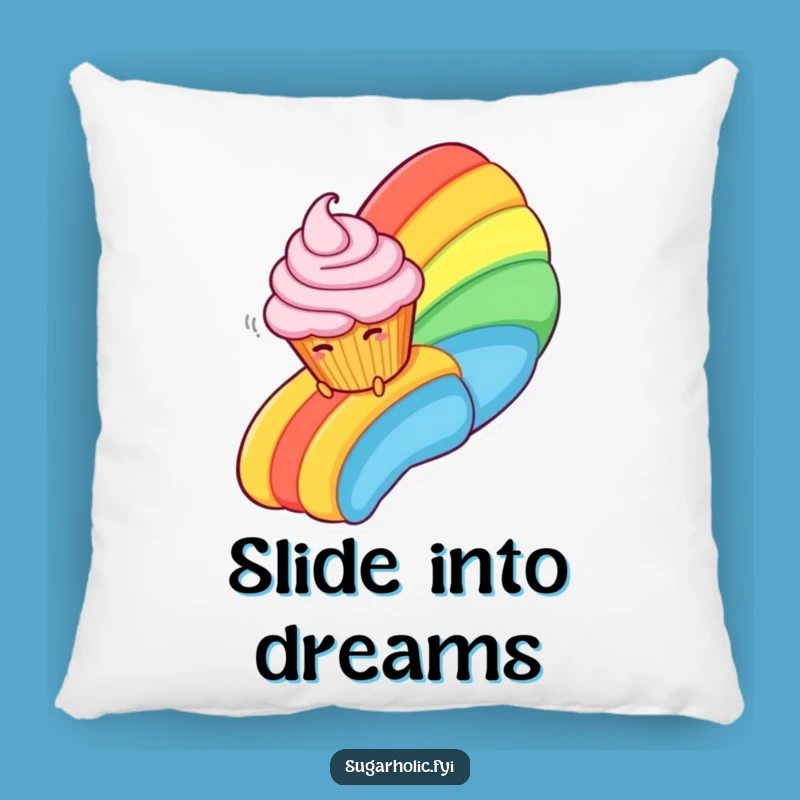 Funny Cupcake Rainbow Pillow: Snuggle with Sweet Character Fun, Ideal Funny Gift