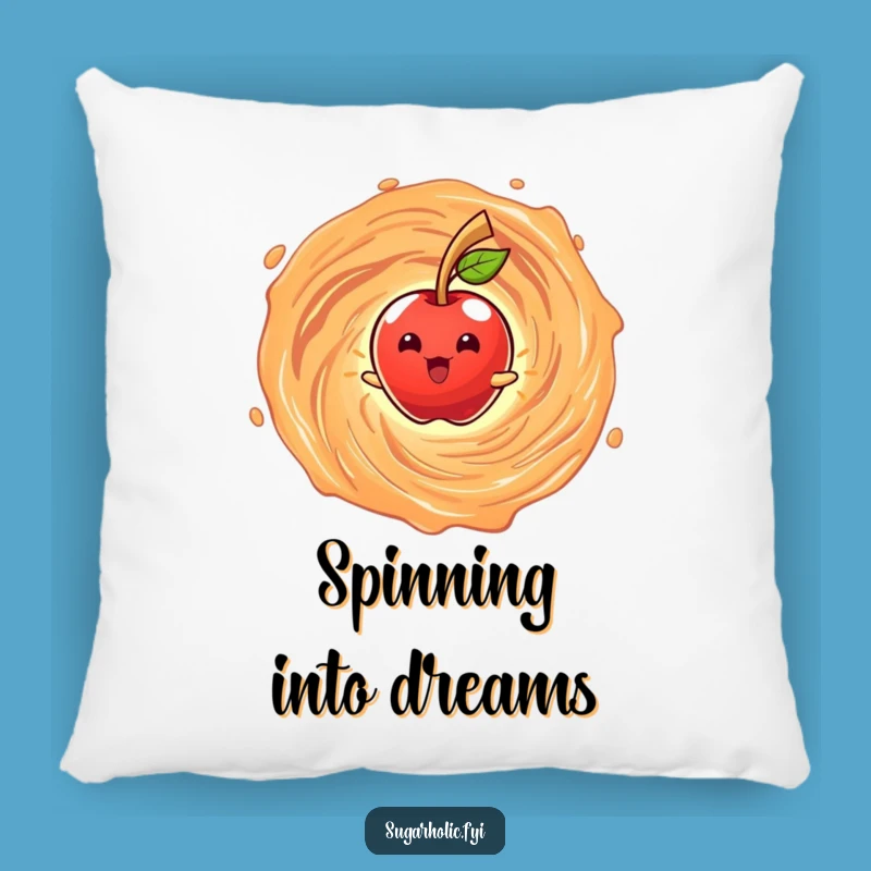 Funny Candy Apple Vortex Pillow: Soft Comfort with Sweet, Swirling Joy
