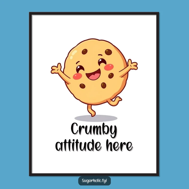 Funny Cookie Cartwheel Digital Art - Smiling Character Download
