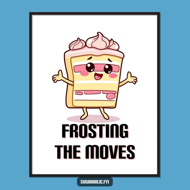 Funny Cake Slice Dance Digital Art - Instant Joyful Decor