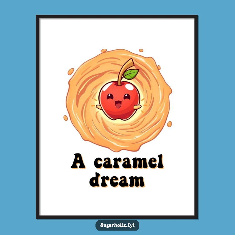 Funny Candy Apple Vortex Digital Art: Instant Sweet Decor for Joyful Spaces