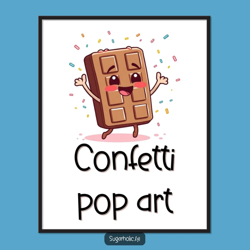 Funny Chocolate Bar Dance Digital Art: Instant Joy for Your Walls