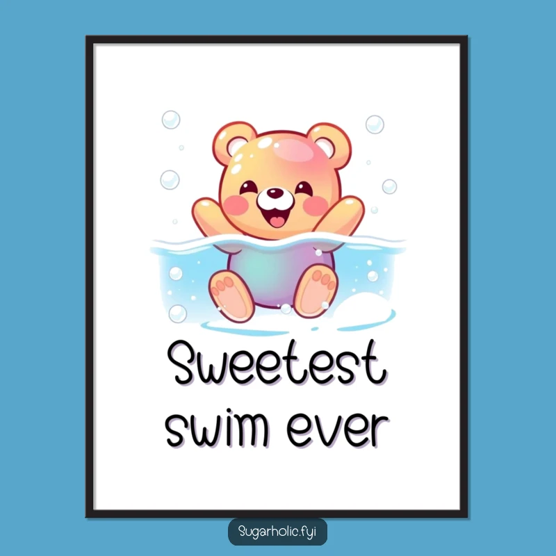 Funny Gummy Bear Soda Digital Art: Instant Bubbly Decor for a Cheerful Space