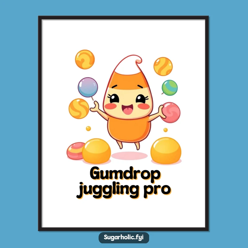 Funny Candy Corn Digital Print: Instant Fun with a Juggling Character