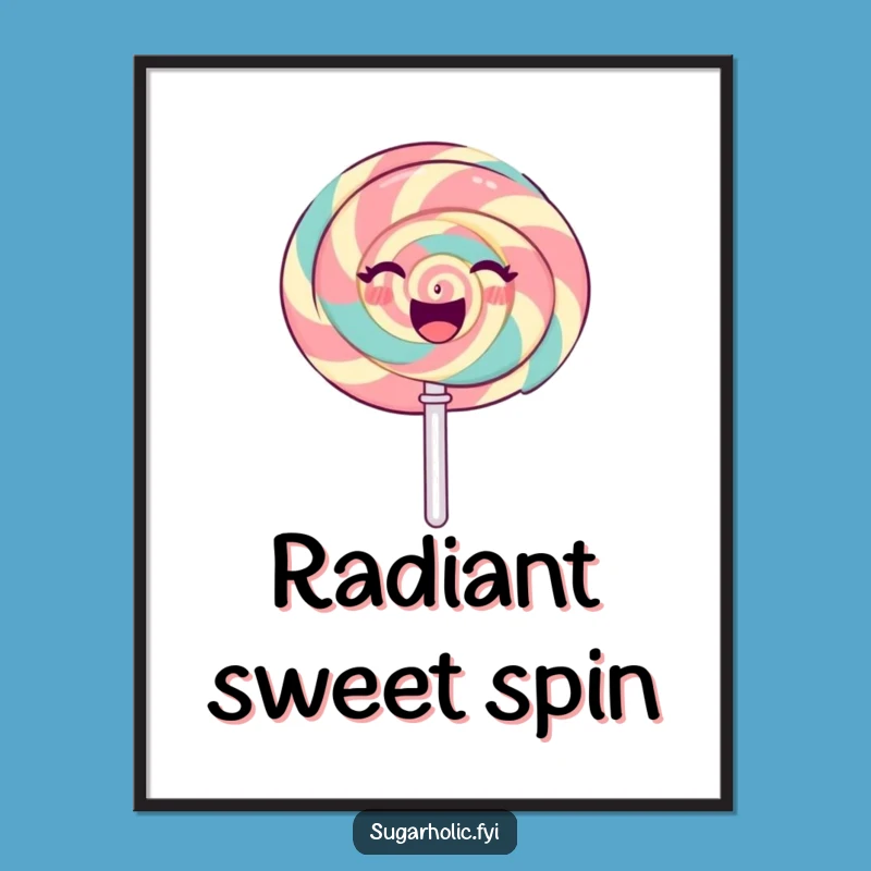 Funny Lollipop Spin Digital Art: Instant Sweetness for Your Walls
