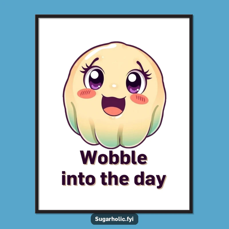 Funny Wobbly Jelly Digital Art - Instant Cartoon Download for Joyful Decor
