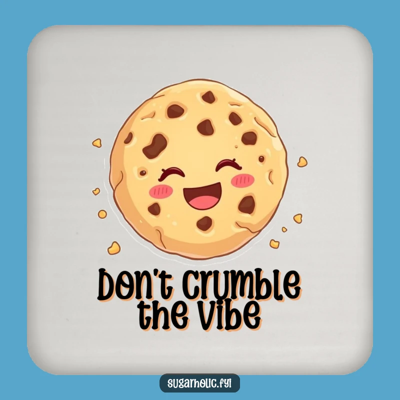 Funny Cookie Crumble Coaster - Cute Cartoon Protection for Surfaces