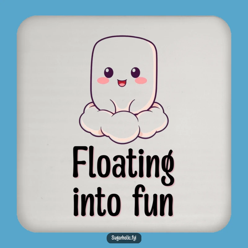 Funny Cheerful Marshmallow Coasters: Cloud Floating Protection, Hilarious Gift