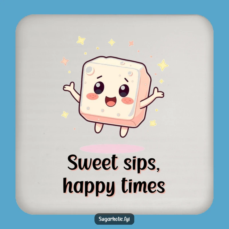 Funny Bouncing Sugar Cube Coaster - Add Sparkle to Your Drinks