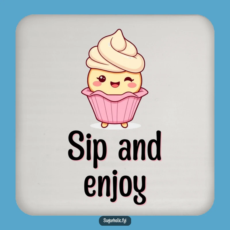 Funny Cupcake Wrapper Coaster: Frosting Protection, Cute Funny Gift