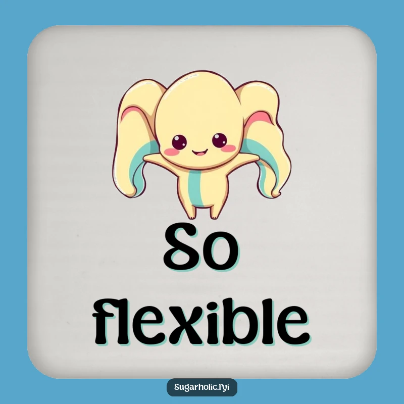 Funny Distorted Taffy Coaster: Stretchy Character Drink Protection, A Hilarious Funny Gift