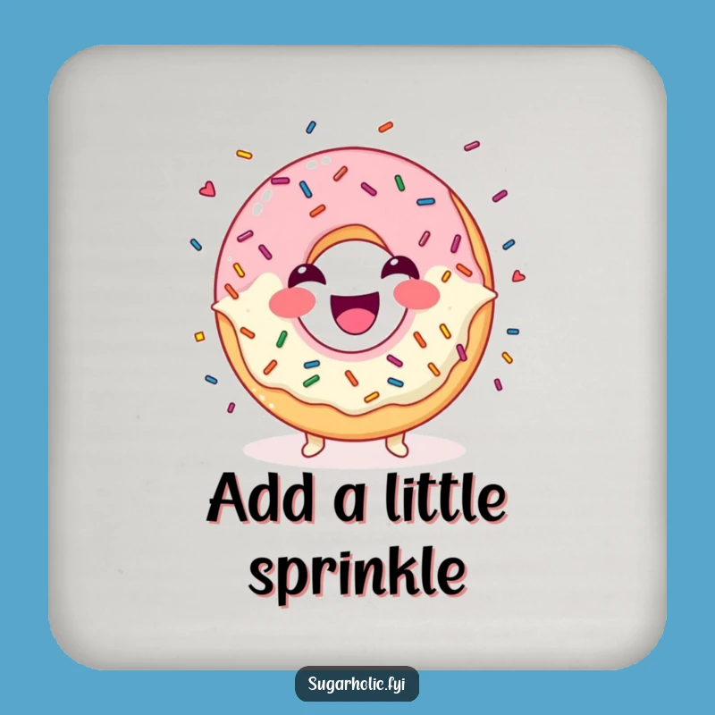 Funny Donut Sprinkle Juggler Coaster - Protect Surfaces Laughing Treat